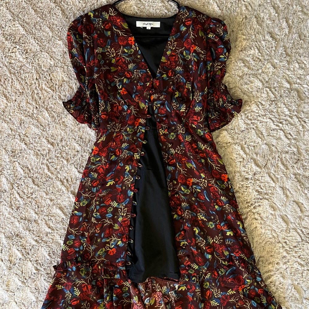 Simple retro red dress